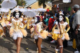 The New Orleans Baby Doll Ladies strutting in the 2012 Zulu parade