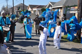 Combining music, dance and elaborate costuming, the Mardi Gras Indian tradition is a conduit for cultural retention, bringing communities together to interpret their past, express ritual freedom and honor their ancestors.