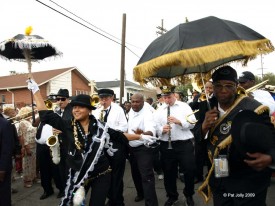 “Second line” can also refers to the style of dancing inspired by the distinctive syncopated rhythm, i.e., the “second-line beat,” associated with New Orleans-style processions. — Photo by Pat Jolly