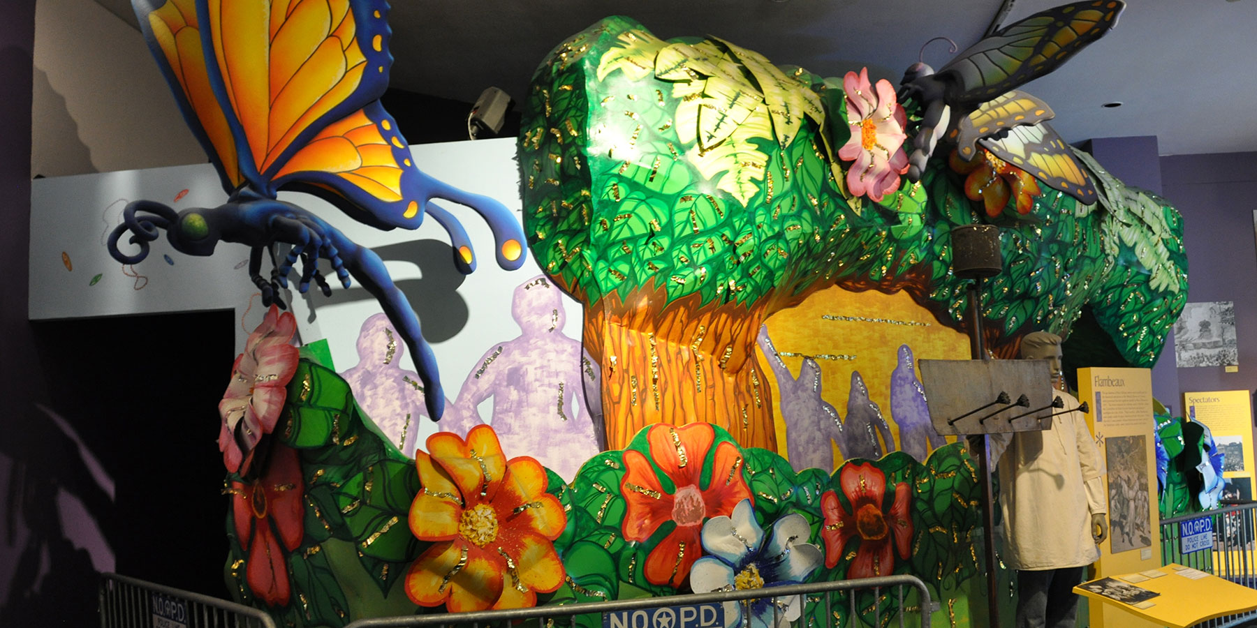 Mardi Gras float on display at the Louisiana State Museum in New Orleans