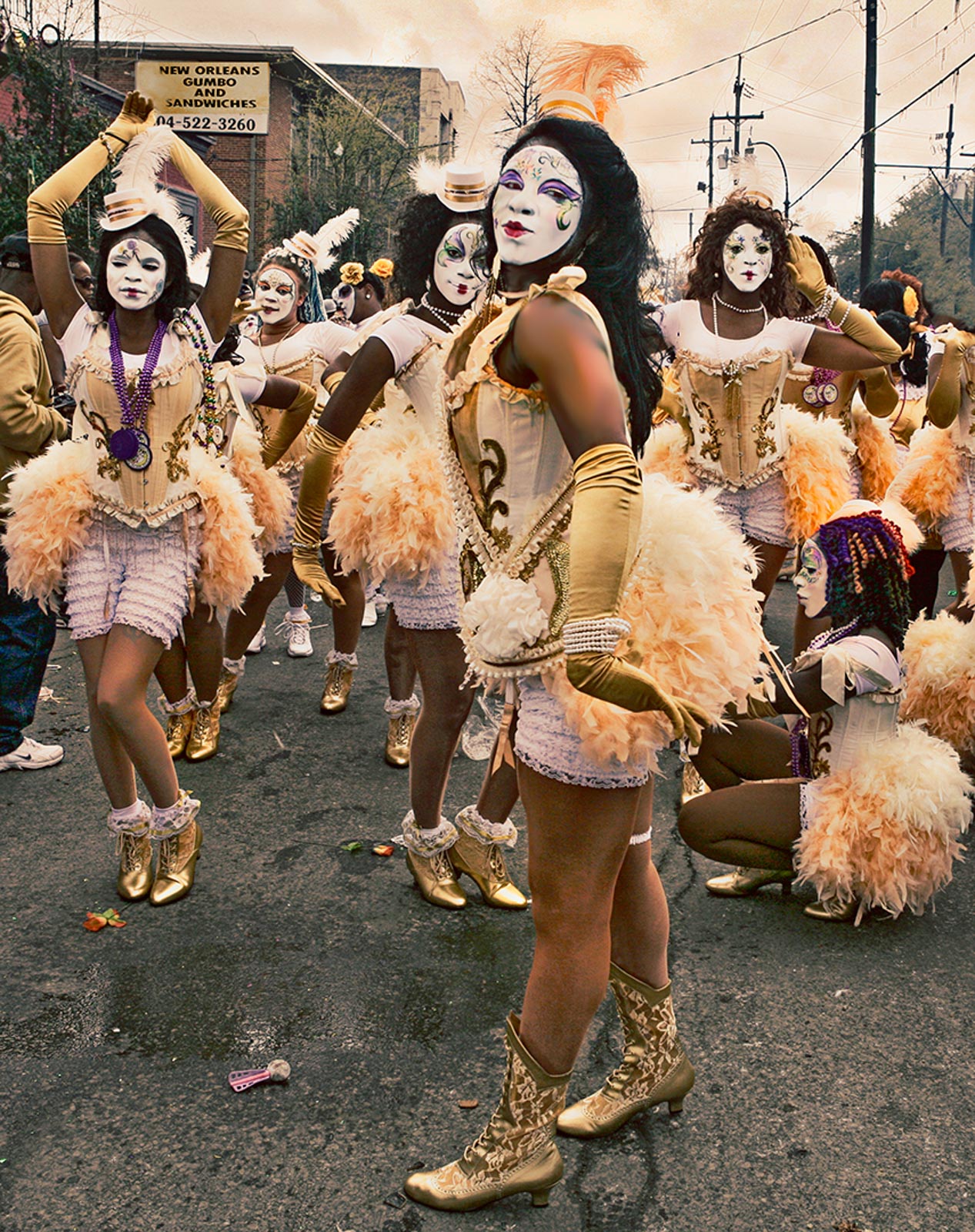 Melissia White's Baby Doll Ladies in the Zulu Parade on Mardi Gras 2012